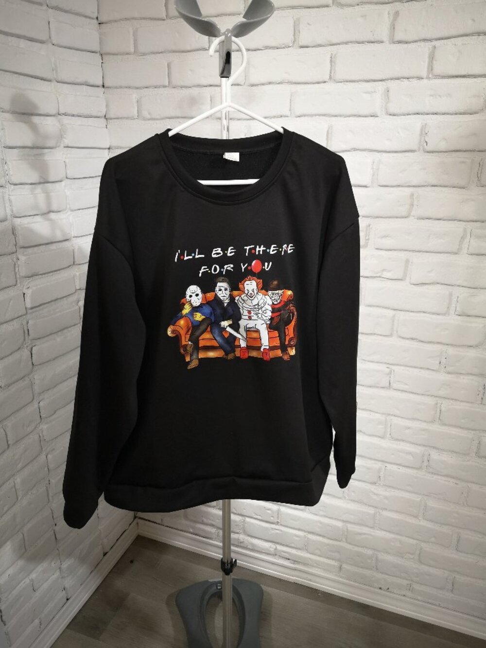 Men's Size 3XL Black w/ 4 Movie Villains "I'll Be There For You" Sweatshirt